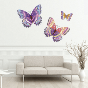 #5 Αυτοκόλλητο τοίχου με πολύχρωμες πεταλούδες - Sticker Box