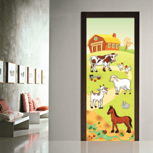#12 Αυτοκόλλητο πόρτας ζώα στη φάρμα - Sticker Box