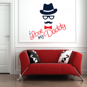 #6 Αυτοκόλλητο τοίχου love daddy - Sticker Box