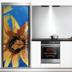 # Αυτοκόλλητο ψυγείου ζωγραφιά με λουλούδι - Sticker Box