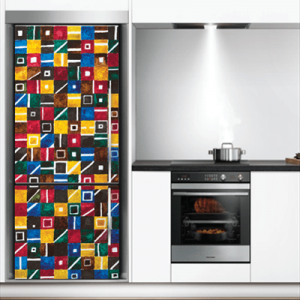 # Αυτοκόλλητο ψυγείου τετράγωνα σχέδια - Sticker Box