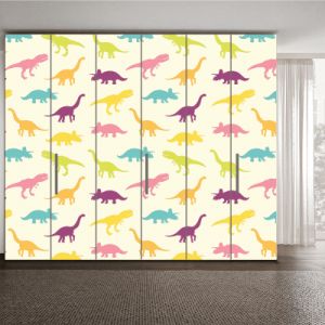 #22 Αυτοκόλλητα ντουλάπας μοτίβο με δεινόσαυρους - Sticker Box