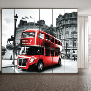 # Αυτοκόλλητο ντουλάπας Λονδίνο κόκκινο λεωφορείο - Sticker Box
