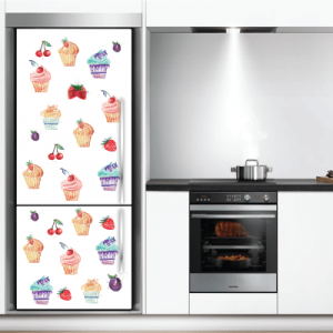 #30 Αυτοκόλλητο ψυγείου cup cakes - Sticker Box