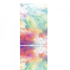 #4 Αυτοκόλλητο ψυγείου με πολύχρωμα σύννεφα_1-min - Sticker Box