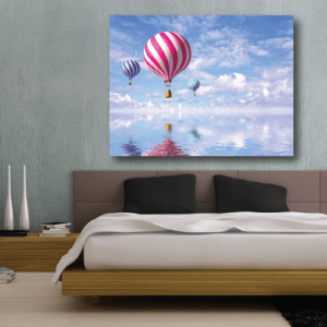 #50 Πίνακας με αερόστατο στον ουρανό - Sticker Box