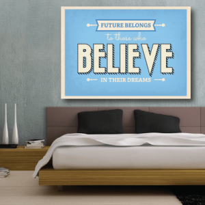 #58 Πίνακας με φράσεις believe in their dreams - Sticker Box