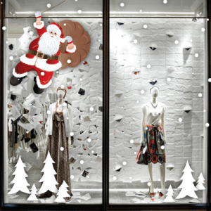 #38 Αυτοκόλλητο Άγιος Βασίλης και χιόνι - Sticker Box