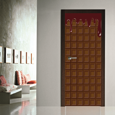 #42 Αυτοκόλλητο πόρτας σοκολάτα - Sticker Box