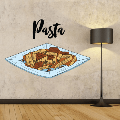 #4 Αυτοκόλλητο τοίχου pasta - Sticker Box