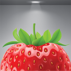 #4 Αυτοκόλλητο βιτρίνας με φράουλα - Sticker Box