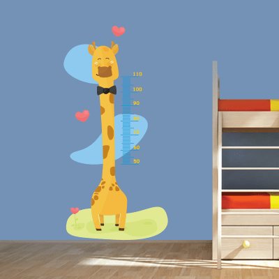 #15 Αυτοκόλλητο μεζούρα ύψους με καμηλοπάρδαλη - Sticker Box