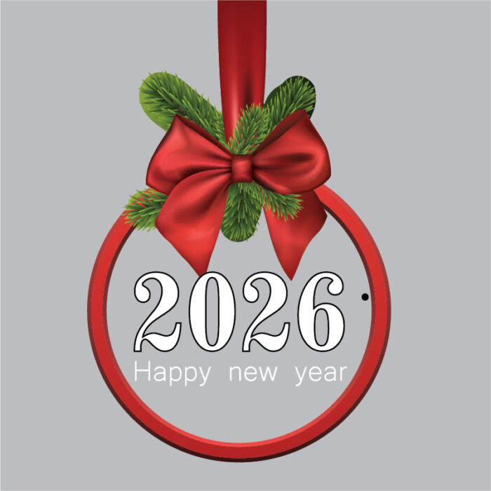 Αυτοκόλλητο βιτρίνας happy new year 2026 - Image 2