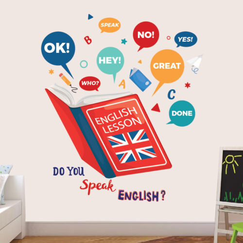 #10 Αυτοκόλλητο τοίχου english language - Sticker Box