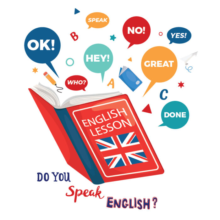 #1 Αυτοκόλλητο τοίχου english language - Sticker Box