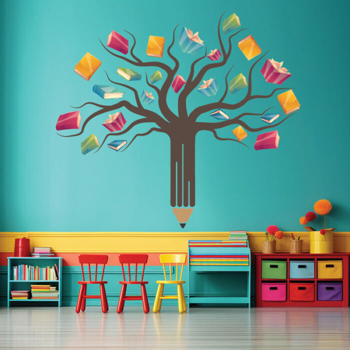 # Αυτοκόλλητο τοίχου δέντρο βιβλίο - Sticker Box