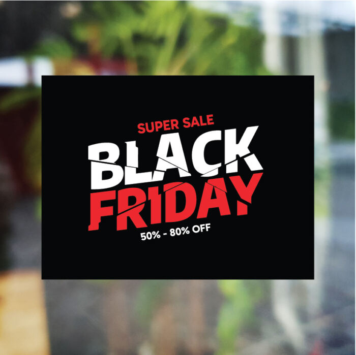 Αυτοκόλλητο βιτρίνας για Black Friday