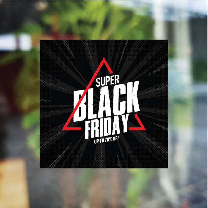 Αυτοκόλλητο βιτρίνας για Black Friday