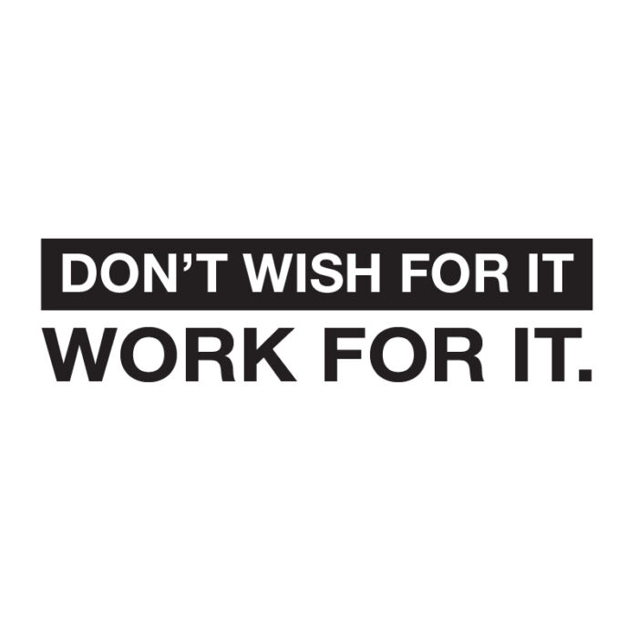 Motivation Αυτοκόλλητo γυμναστηρίου don't wish for it - Image 2