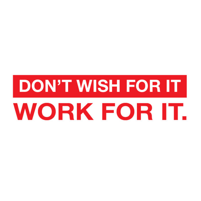 Motivation Αυτοκόλλητo γυμναστηρίου don't wish for it - Image 3