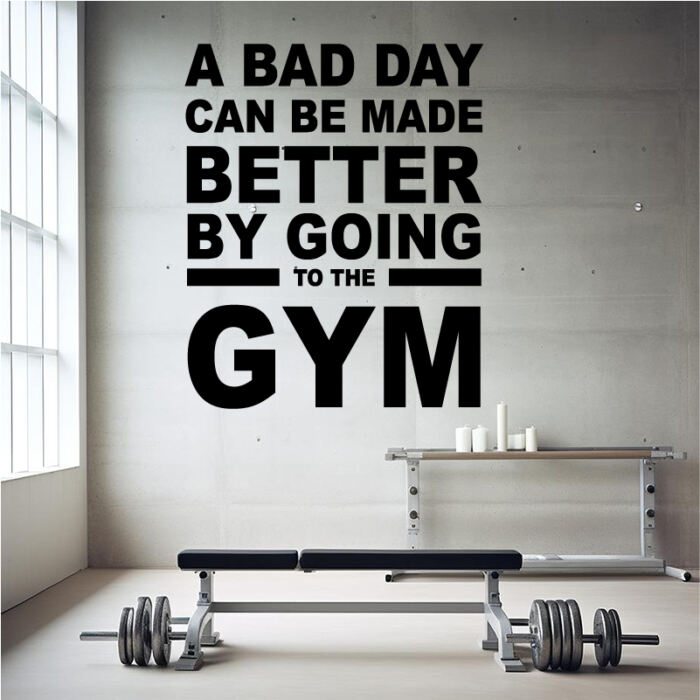 Motivation Αυτοκόλλητo γυμναστηρίου a bad day can be better