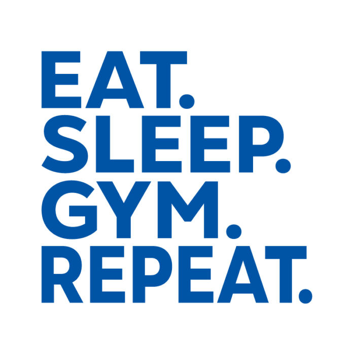 Motivation Αυτοκόλλητo γυμναστηρίου eat sleep gym repeat - Image 4