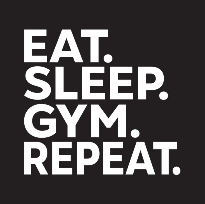 Motivation Αυτοκόλλητo γυμναστηρίου eat sleep gym repeat - Image 5