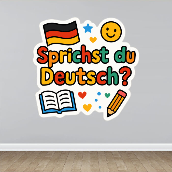 Αυτοκόλλητο για φροντιστήριο Sprichst du Deutsch