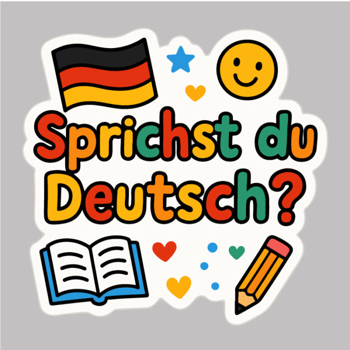 Αυτοκόλλητο για φροντιστήριο Sprichst du Deutsch - Image 2