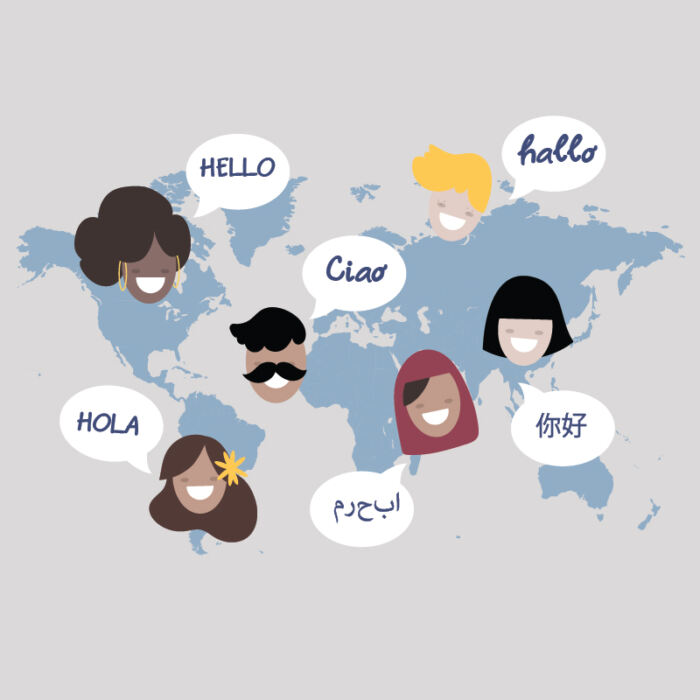 Αυτοκόλλητο για φροντιστήριο hello different language - Image 2