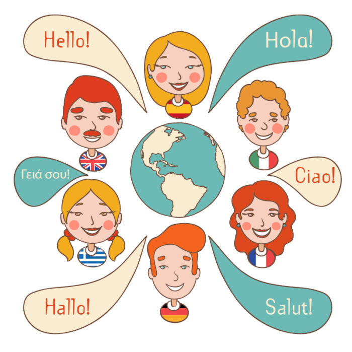 Αυτοκόλλητο για φροντιστήριο hello different language II - Image 2