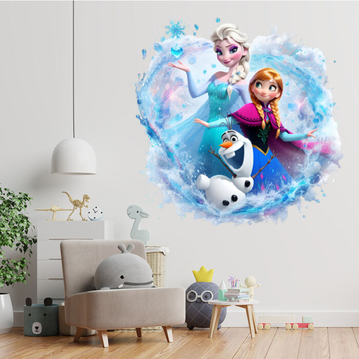 Αυτοκόλλητο τοίχου Frozen Elsa & Anna II