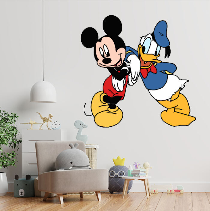 Αυτοκόλλητο τοίχου Micky & Donald